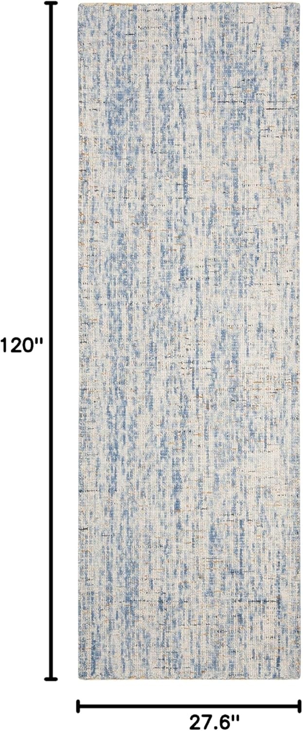 image:imageSAFAVIEH Area Rug 8x10 Abstract Collection Large Light Grey amp Ivory Handmade Wool Ideal for Living Room Bedroom Office Dining Space ABT468FDark BlueRust