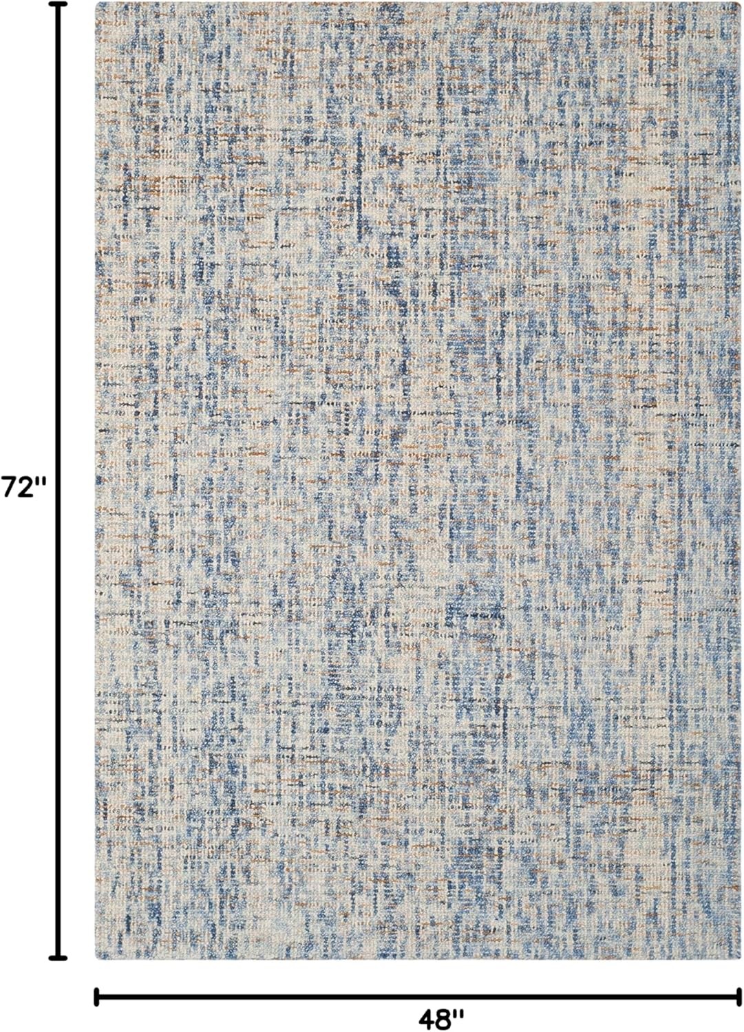 image:imageSAFAVIEH Area Rug 8x10 Abstract Collection Large Light Grey amp Ivory Handmade Wool Ideal for Living Room Bedroom Office Dining Space ABT468FDark BlueRust