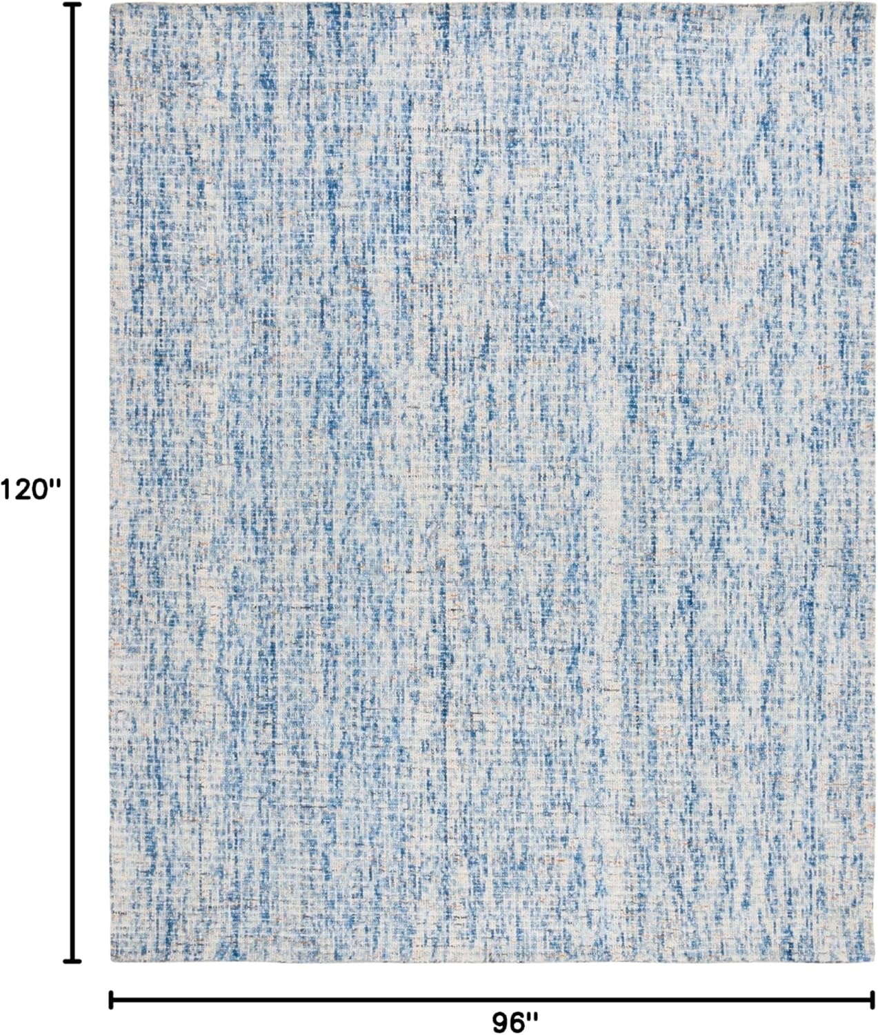 image:imageSAFAVIEH Area Rug 8x10 Abstract Collection Large Light Grey amp Ivory Handmade Wool Ideal for Living Room Bedroom Office Dining Space ABT468FDark BlueRust