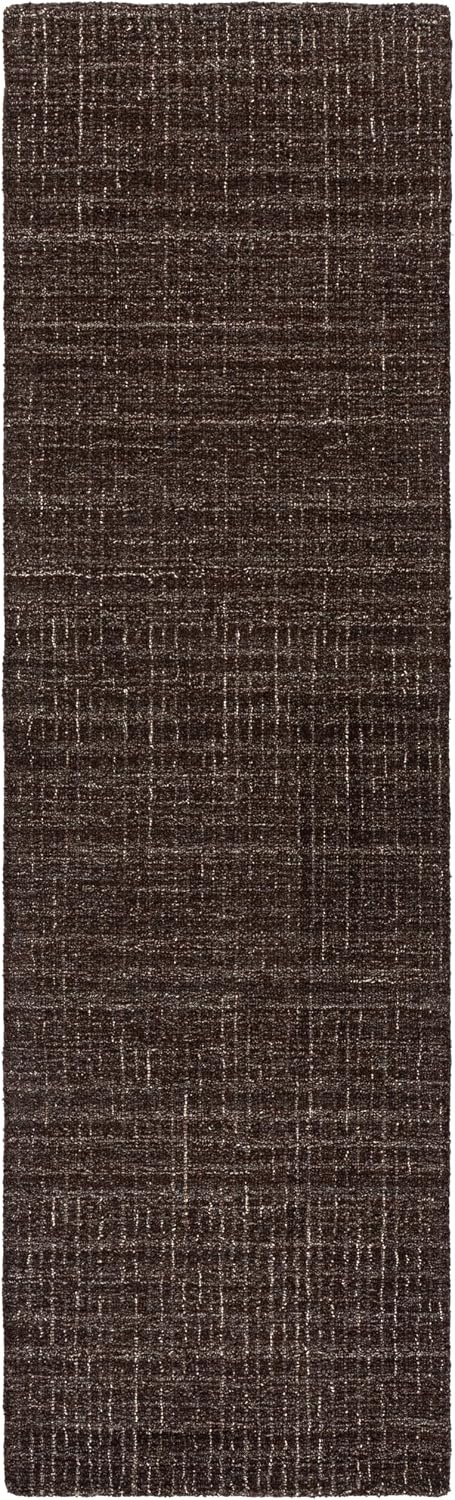 image:imageSAFAVIEH Area Rug 8x10 Abstract Collection Large Light Grey amp Ivory Handmade Wool Ideal for Living Room Bedroom Office Dining Space ABT468FDark Brown