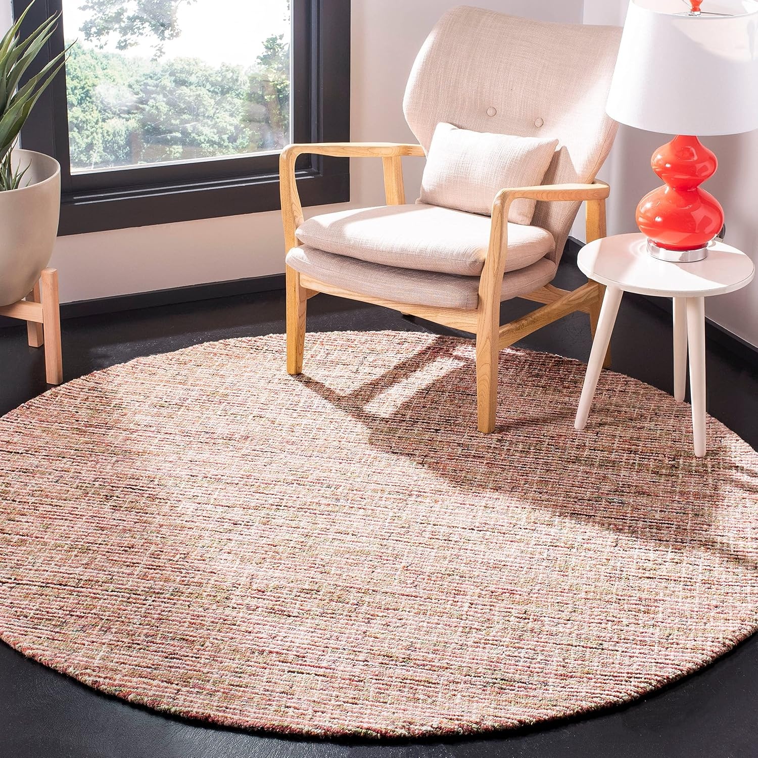 image:imageSAFAVIEH Area Rug 8x10 Abstract Collection Large Light Grey amp Ivory Handmade Wool Ideal for Living Room Bedroom Office Dining Space ABT468FDark BlueRust