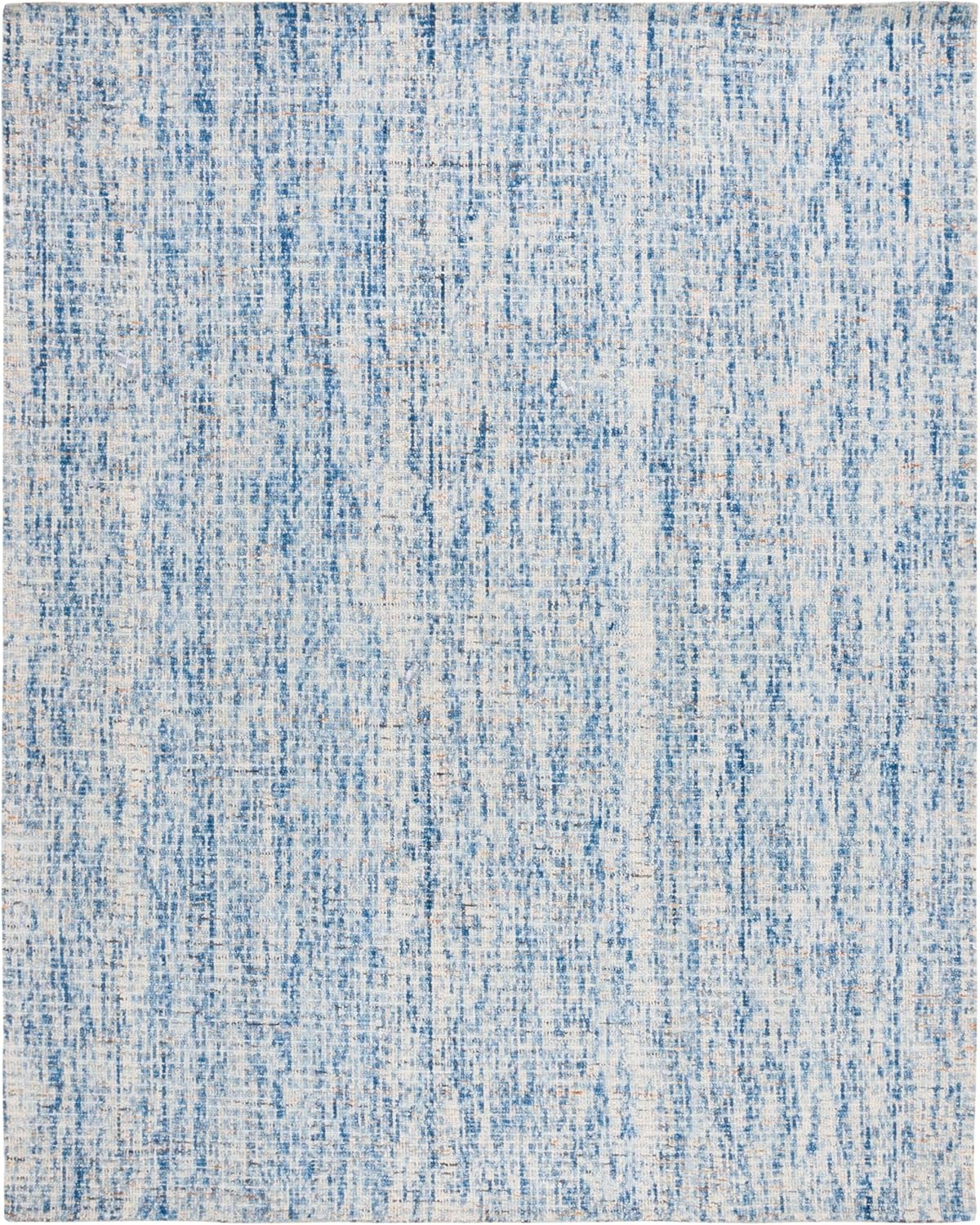 image:imageSAFAVIEH Area Rug 8x10 Abstract Collection Large Light Grey amp Ivory Handmade Wool Ideal for Living Room Bedroom Office Dining Space ABT468FDark BlueRust
