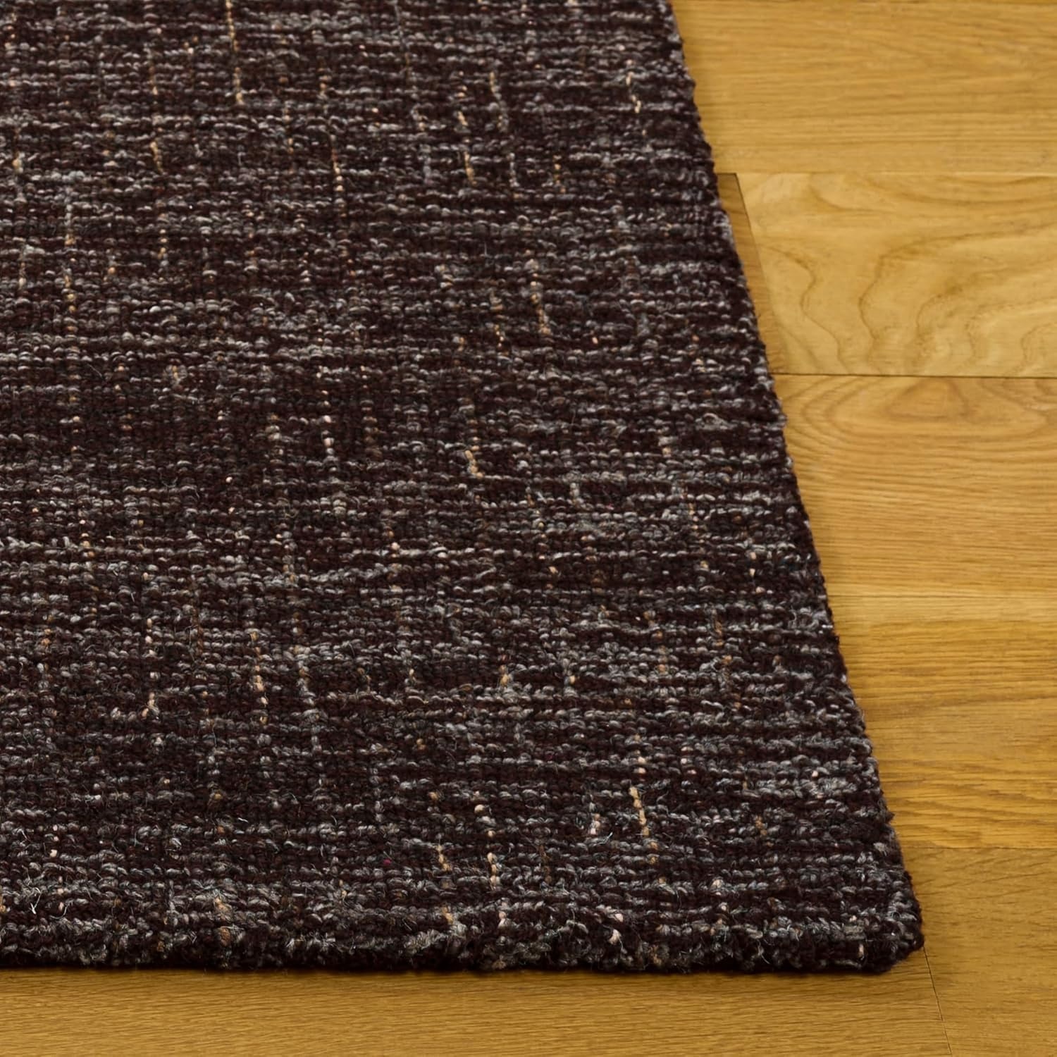 image:imageSAFAVIEH Area Rug 8x10 Abstract Collection Large Light Grey amp Ivory Handmade Wool Ideal for Living Room Bedroom Office Dining Space ABT468FDark Brown