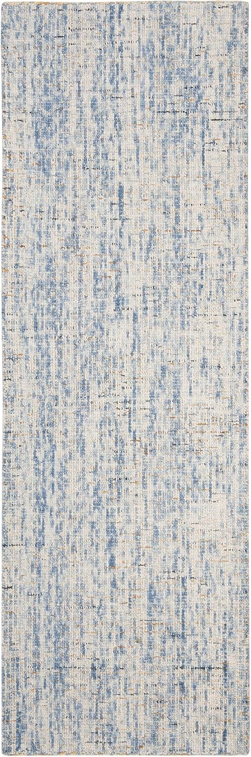image:imageSAFAVIEH Area Rug 8x10 Abstract Collection Large Light Grey amp Ivory Handmade Wool Ideal for Living Room Bedroom Office Dining Space ABT468FDark BlueRust