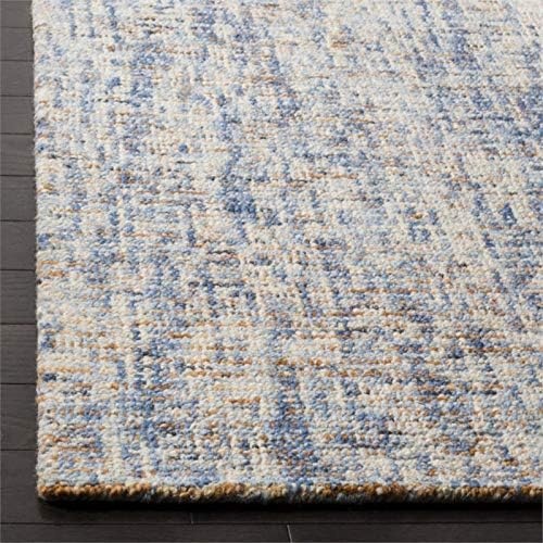 image:imageSAFAVIEH Area Rug 8x10 Abstract Collection Large Light Grey amp Ivory Handmade Wool Ideal for Living Room Bedroom Office Dining Space ABT468FDark BlueRust