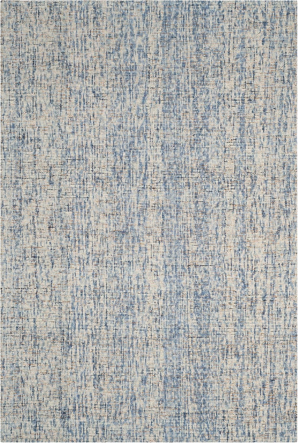 image:imageSAFAVIEH Area Rug 8x10 Abstract Collection Large Light Grey amp Ivory Handmade Wool Ideal for Living Room Bedroom Office Dining Space ABT468FDark BlueRust