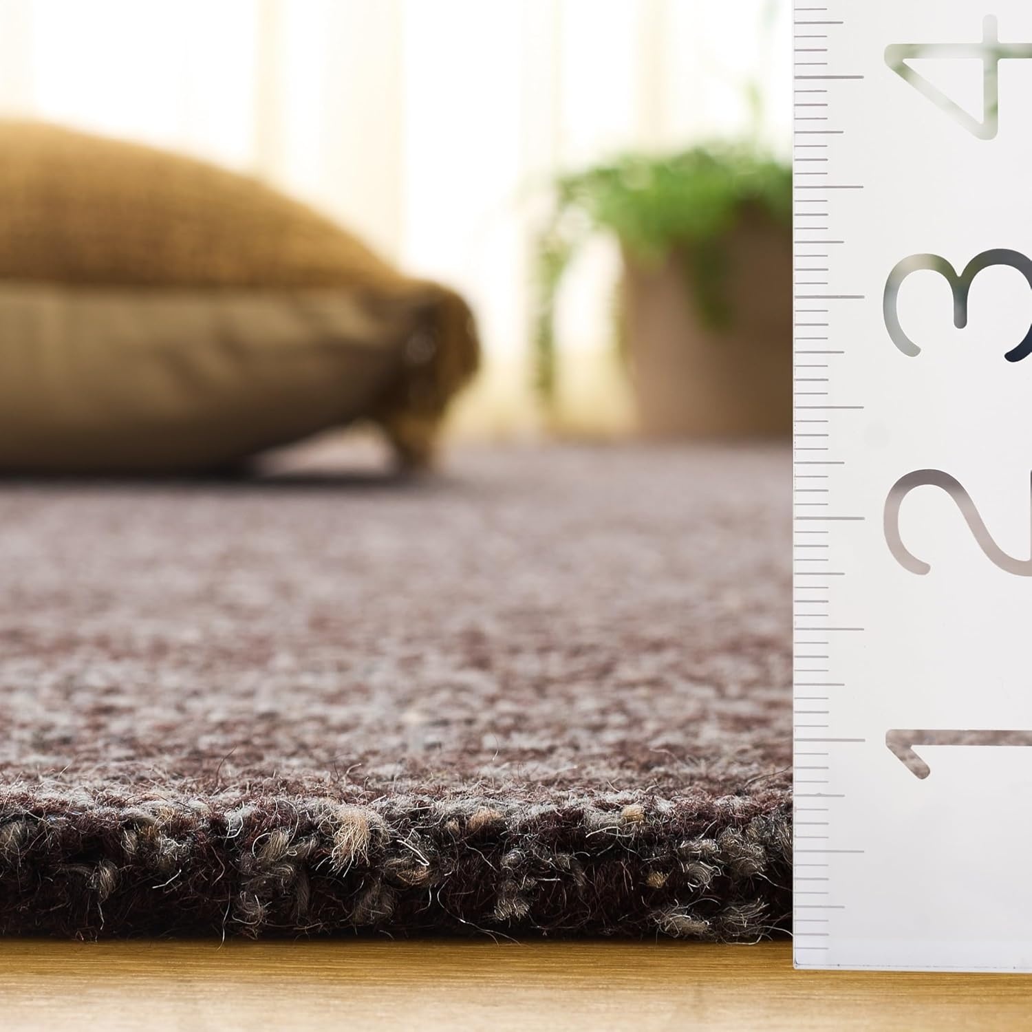 image:imageSAFAVIEH Area Rug 8x10 Abstract Collection Large Light Grey amp Ivory Handmade Wool Ideal for Living Room Bedroom Office Dining Space ABT468FDark Brown