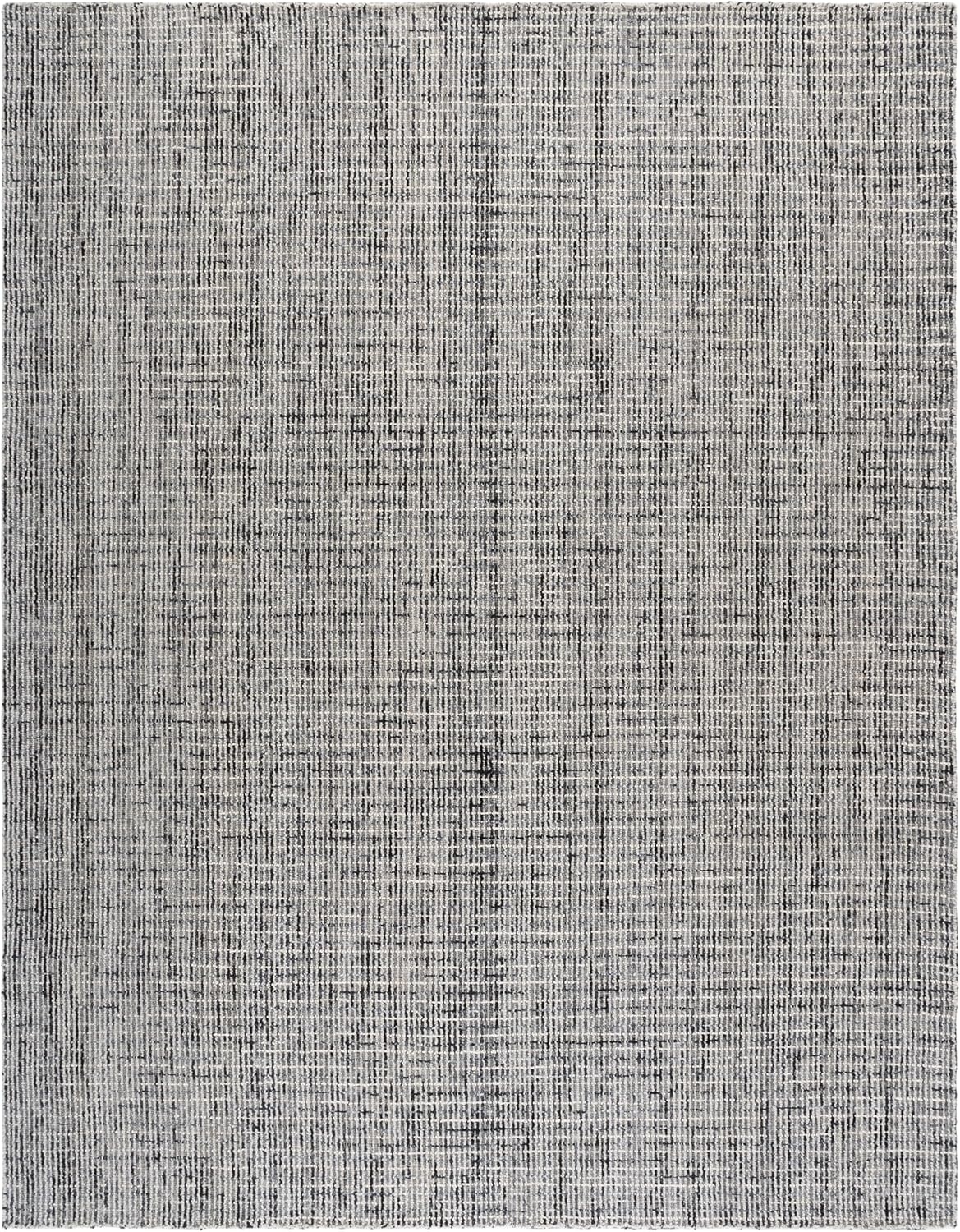 image:imageSAFAVIEH Area Rug 8x10 Abstract Collection Large Light Grey amp Ivory Handmade Wool Ideal for Living Room Bedroom Office Dining Space ABT468FDark GreyIvory