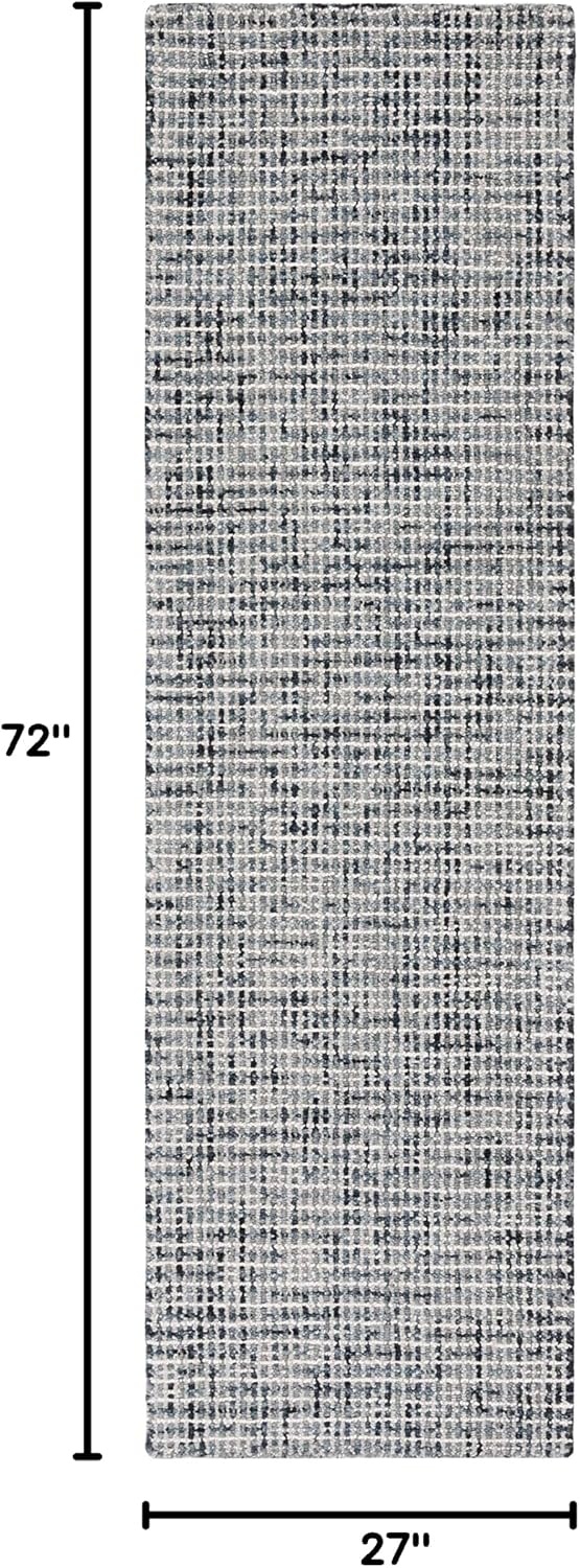 image:imageSAFAVIEH Area Rug 8x10 Abstract Collection Large Light Grey amp Ivory Handmade Wool Ideal for Living Room Bedroom Office Dining Space ABT468FDark GreyIvory