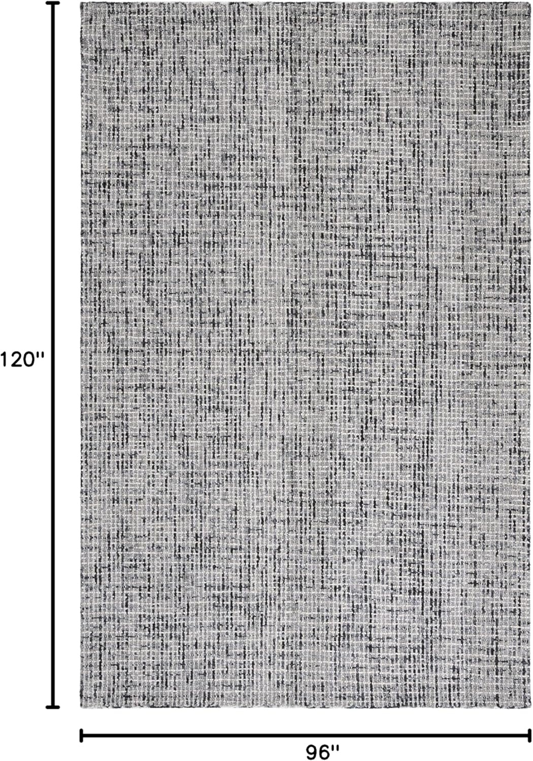 image:imageSAFAVIEH Area Rug 8x10 Abstract Collection Large Light Grey amp Ivory Handmade Wool Ideal for Living Room Bedroom Office Dining Space ABT468FDark GreyIvory
