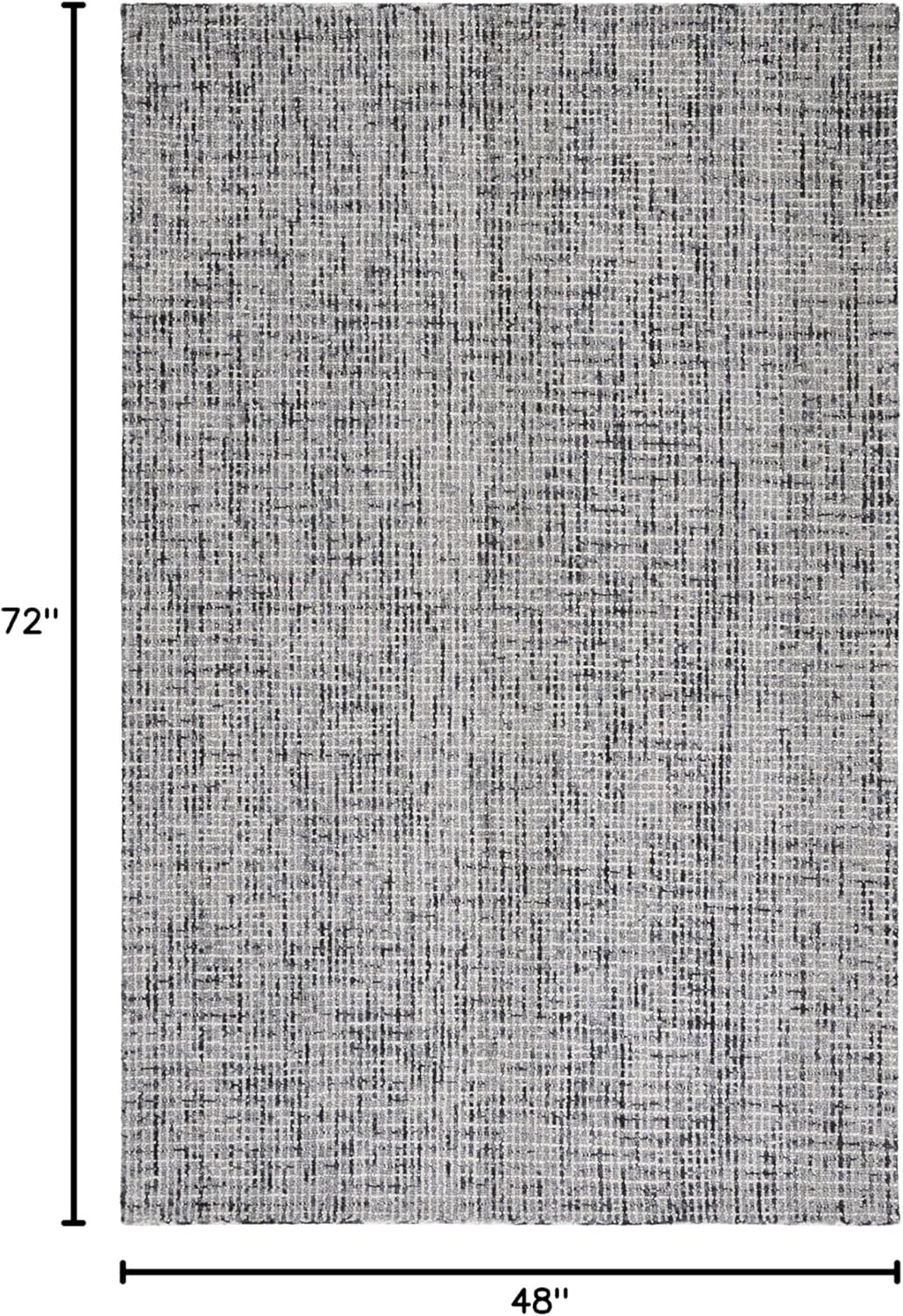 image:imageSAFAVIEH Area Rug 8x10 Abstract Collection Large Light Grey amp Ivory Handmade Wool Ideal for Living Room Bedroom Office Dining Space ABT468FDark GreyIvory