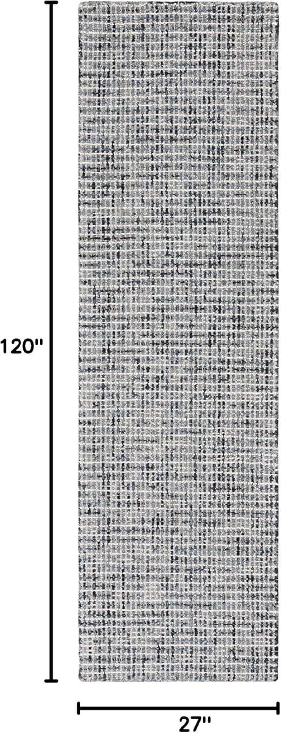 image:imageSAFAVIEH Area Rug 8x10 Abstract Collection Large Light Grey amp Ivory Handmade Wool Ideal for Living Room Bedroom Office Dining Space ABT468FDark GreyIvory