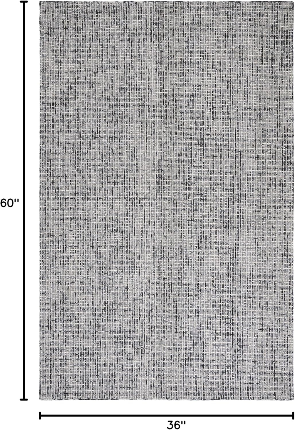 image:imageSAFAVIEH Area Rug 8x10 Abstract Collection Large Light Grey amp Ivory Handmade Wool Ideal for Living Room Bedroom Office Dining Space ABT468FDark GreyIvory
