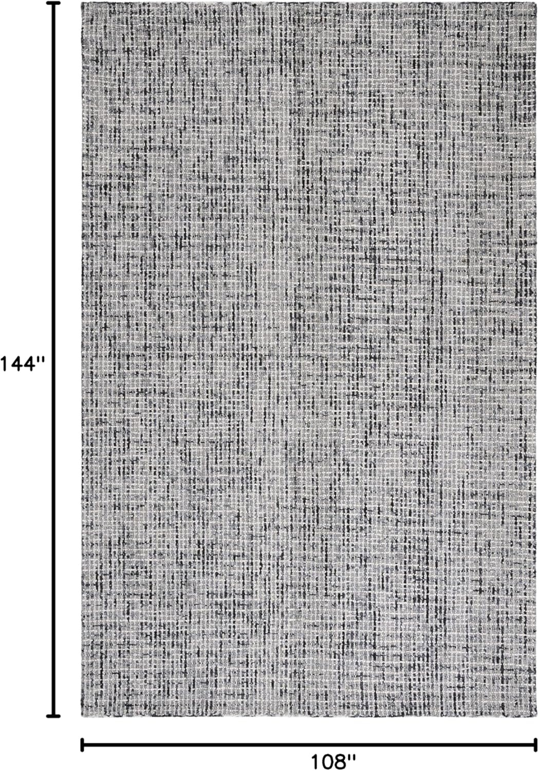 image:imageSAFAVIEH Area Rug 8x10 Abstract Collection Large Light Grey amp Ivory Handmade Wool Ideal for Living Room Bedroom Office Dining Space ABT468FDark GreyIvory