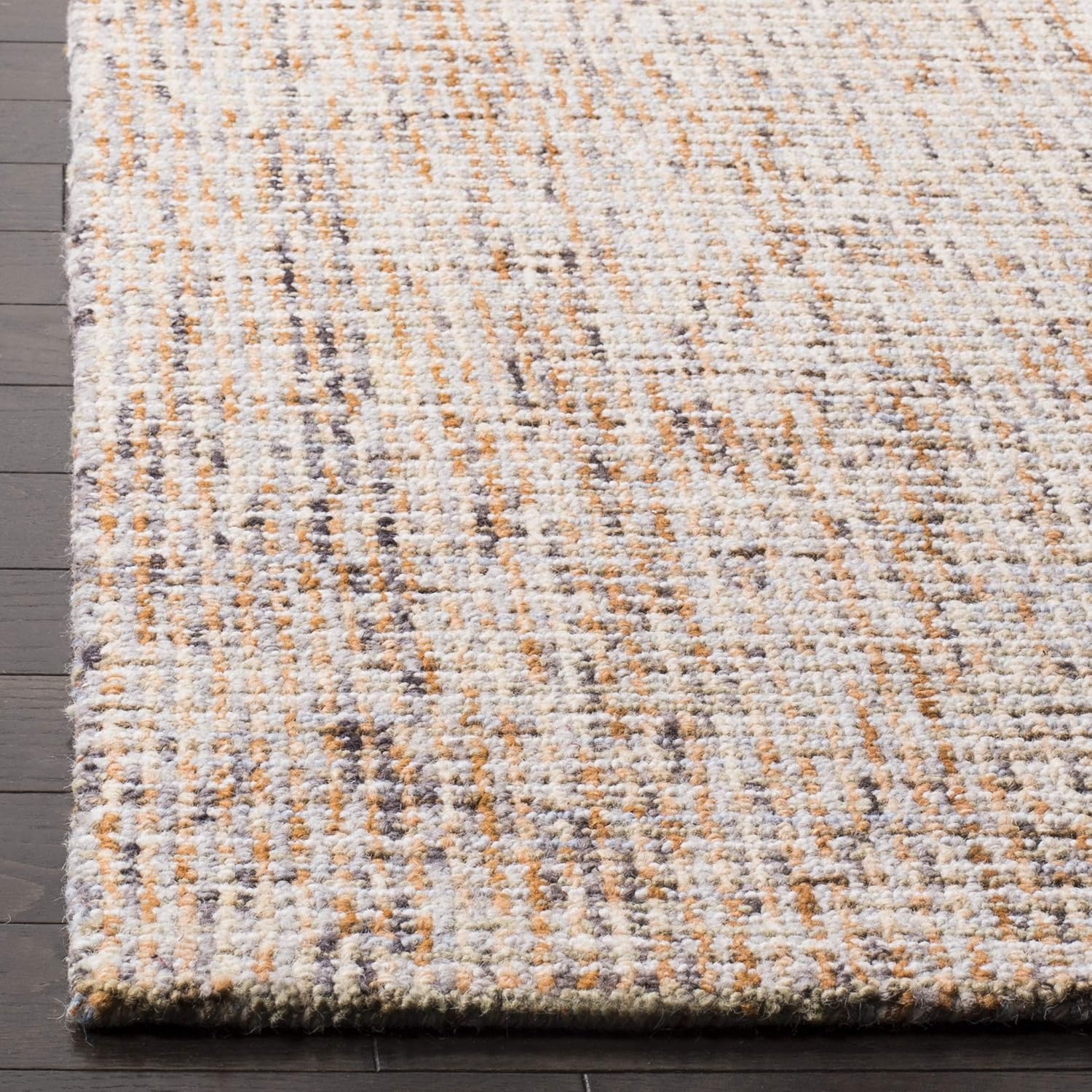 image:imageSAFAVIEH Area Rug 8x10 Abstract Collection Large Light Grey amp Ivory Handmade Wool Ideal for Living Room Bedroom Office Dining Space ABT468FGoldBlue
