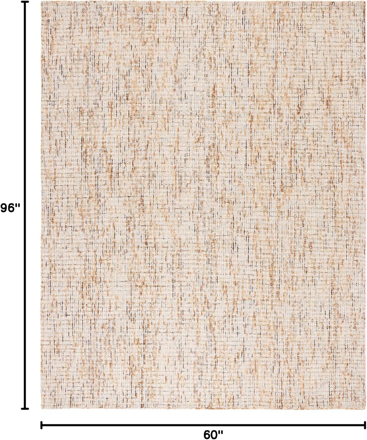 image:imageSAFAVIEH Area Rug 8x10 Abstract Collection Large Light Grey amp Ivory Handmade Wool Ideal for Living Room Bedroom Office Dining Space ABT468FGoldBlue