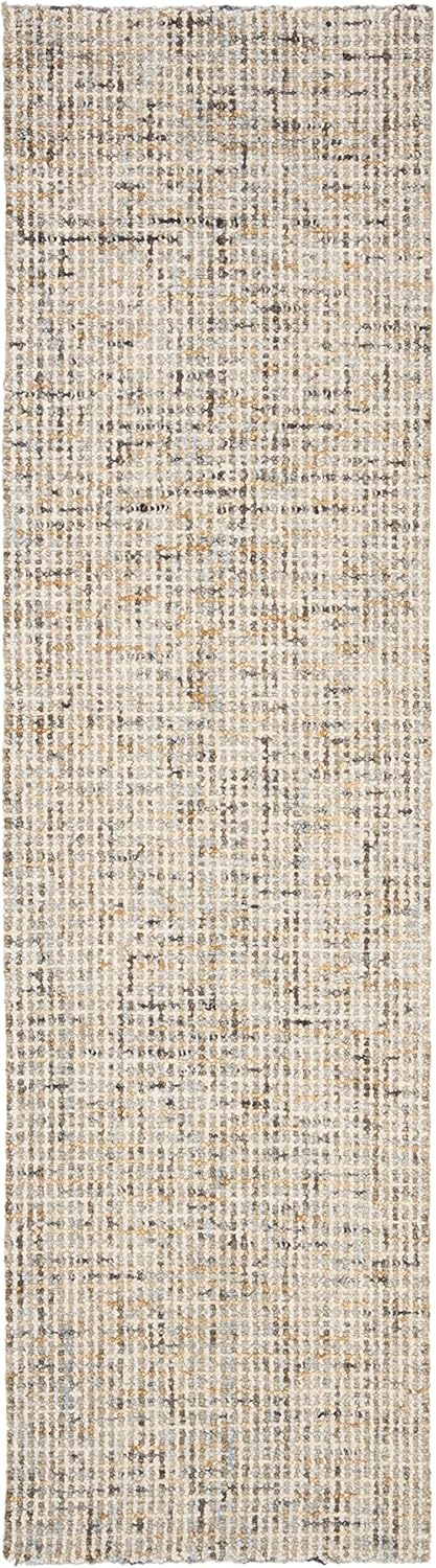 image:imageSAFAVIEH Area Rug 8x10 Abstract Collection Large Light Grey amp Ivory Handmade Wool Ideal for Living Room Bedroom Office Dining Space ABT468FGoldBlue