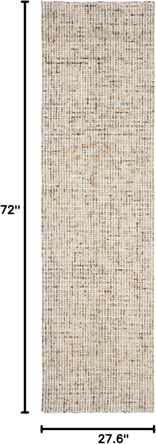 image:imageSAFAVIEH Area Rug 8x10 Abstract Collection Large Light Grey amp Ivory Handmade Wool Ideal for Living Room Bedroom Office Dining Space ABT468FGoldBlue