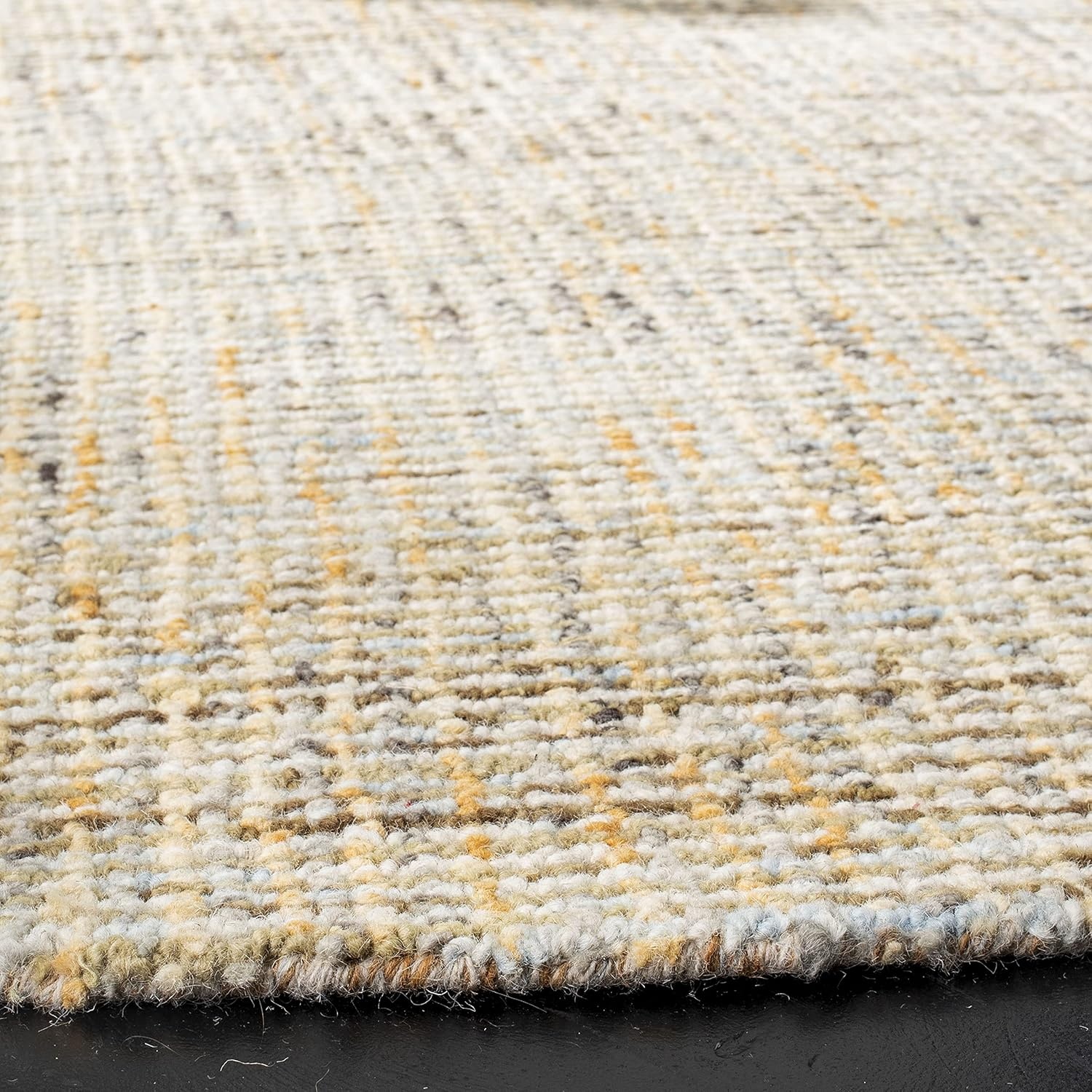 image:imageSAFAVIEH Area Rug 8x10 Abstract Collection Large Light Grey amp Ivory Handmade Wool Ideal for Living Room Bedroom Office Dining Space ABT468FGoldBlue