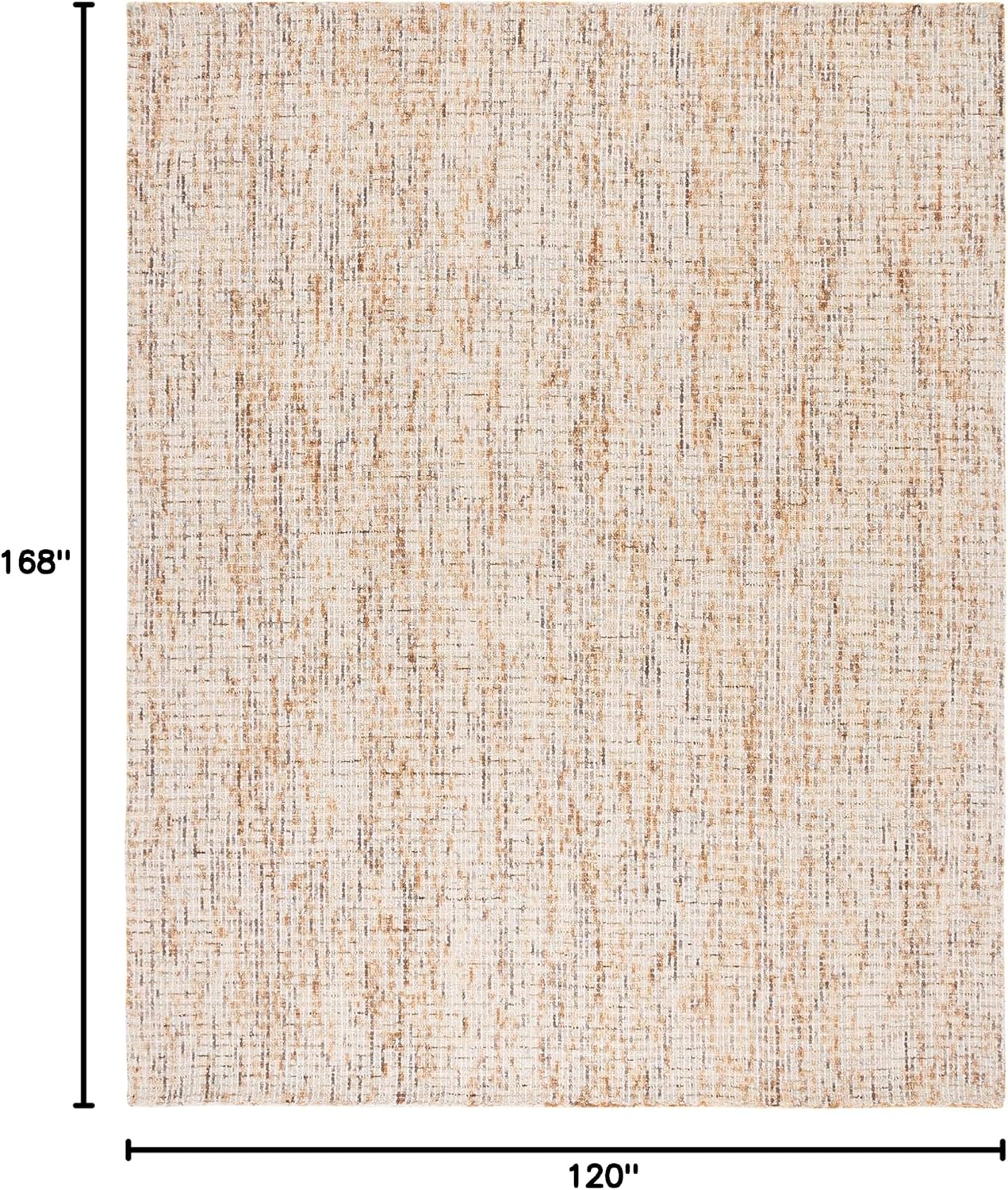 image:imageSAFAVIEH Area Rug 8x10 Abstract Collection Large Light Grey amp Ivory Handmade Wool Ideal for Living Room Bedroom Office Dining Space ABT468FGoldBlue