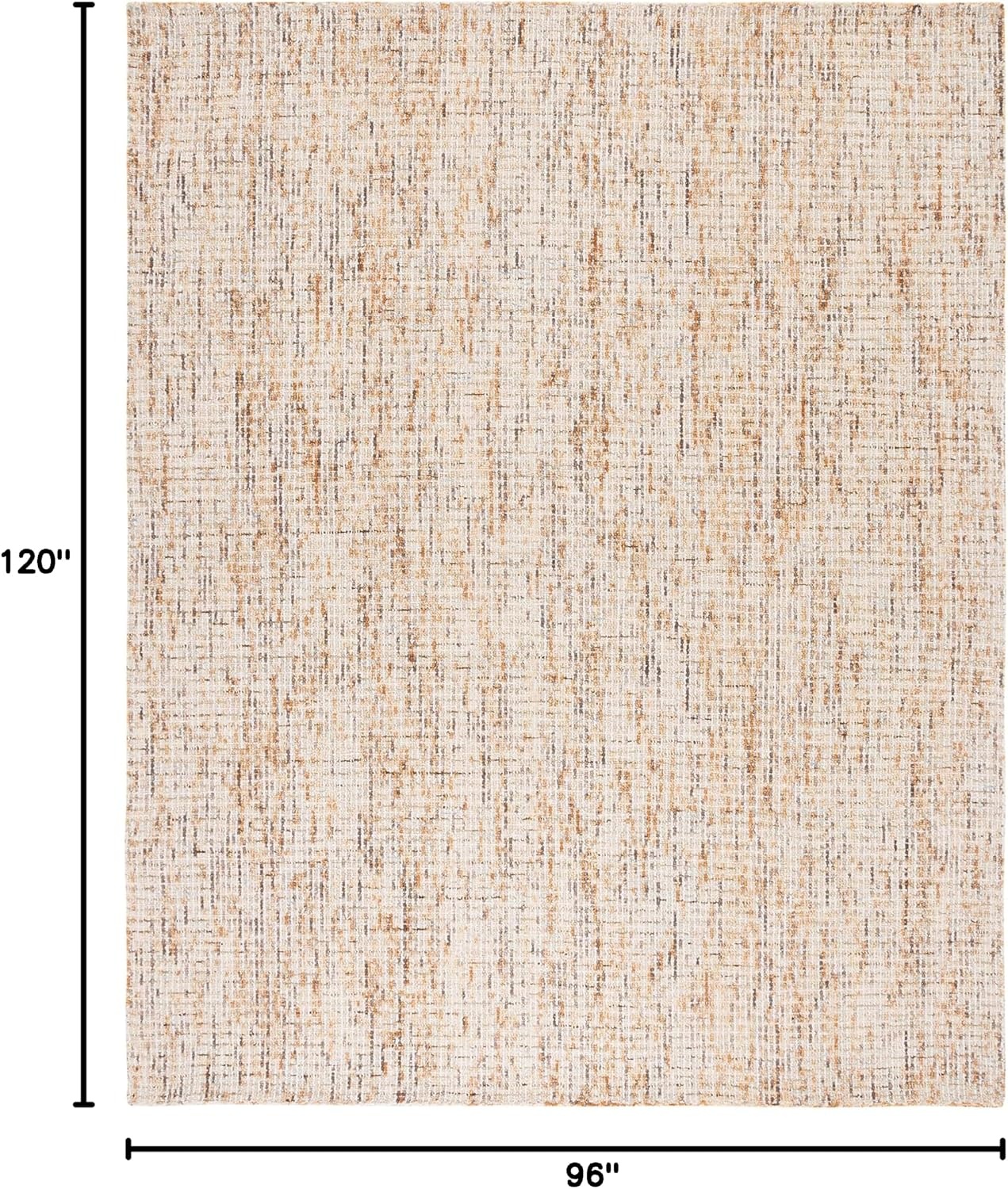 image:imageSAFAVIEH Area Rug 8x10 Abstract Collection Large Light Grey amp Ivory Handmade Wool Ideal for Living Room Bedroom Office Dining Space ABT468FGoldBlue