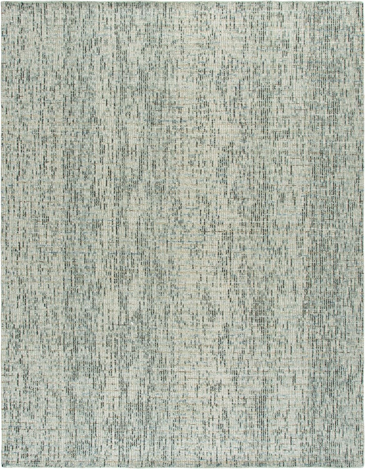 image:imageSAFAVIEH Area Rug 8x10 Abstract Collection Large Light Grey amp Ivory Handmade Wool Ideal for Living Room Bedroom Office Dining Space ABT468FGreenIvory