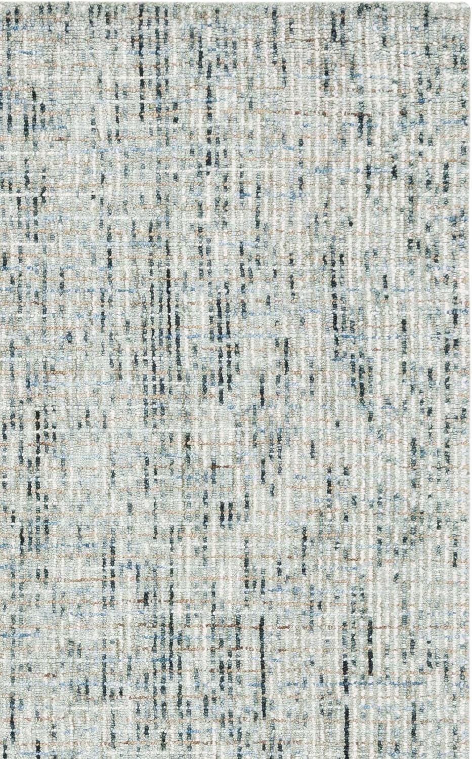 image:imageSAFAVIEH Area Rug 8x10 Abstract Collection Large Light Grey amp Ivory Handmade Wool Ideal for Living Room Bedroom Office Dining Space ABT468FGreenIvory