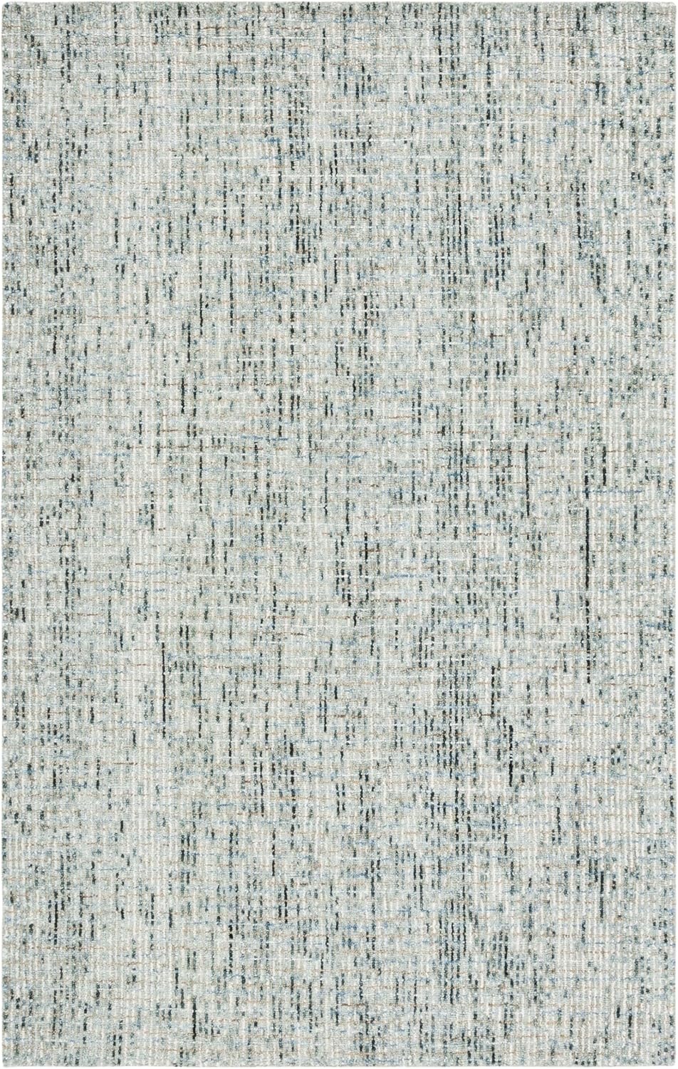 image:imageSAFAVIEH Area Rug 8x10 Abstract Collection Large Light Grey amp Ivory Handmade Wool Ideal for Living Room Bedroom Office Dining Space ABT468FGreenIvory