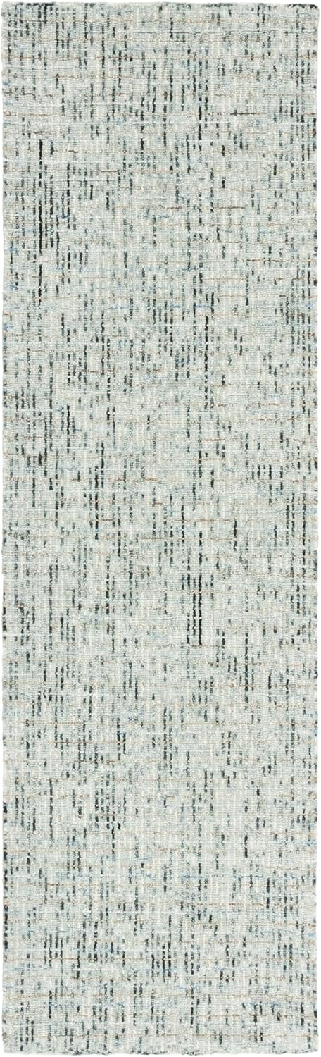 image:imageSAFAVIEH Area Rug 8x10 Abstract Collection Large Light Grey amp Ivory Handmade Wool Ideal for Living Room Bedroom Office Dining Space ABT468FGreenIvory