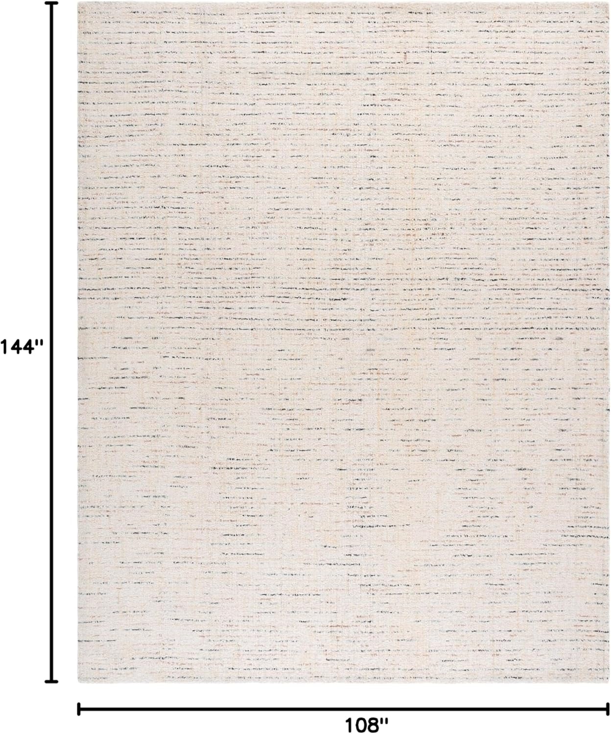 image:imageSAFAVIEH Area Rug 8x10 Abstract Collection Large Light Grey amp Ivory Handmade Wool Ideal for Living Room Bedroom Office Dining Space ABT468FIvoryBlue