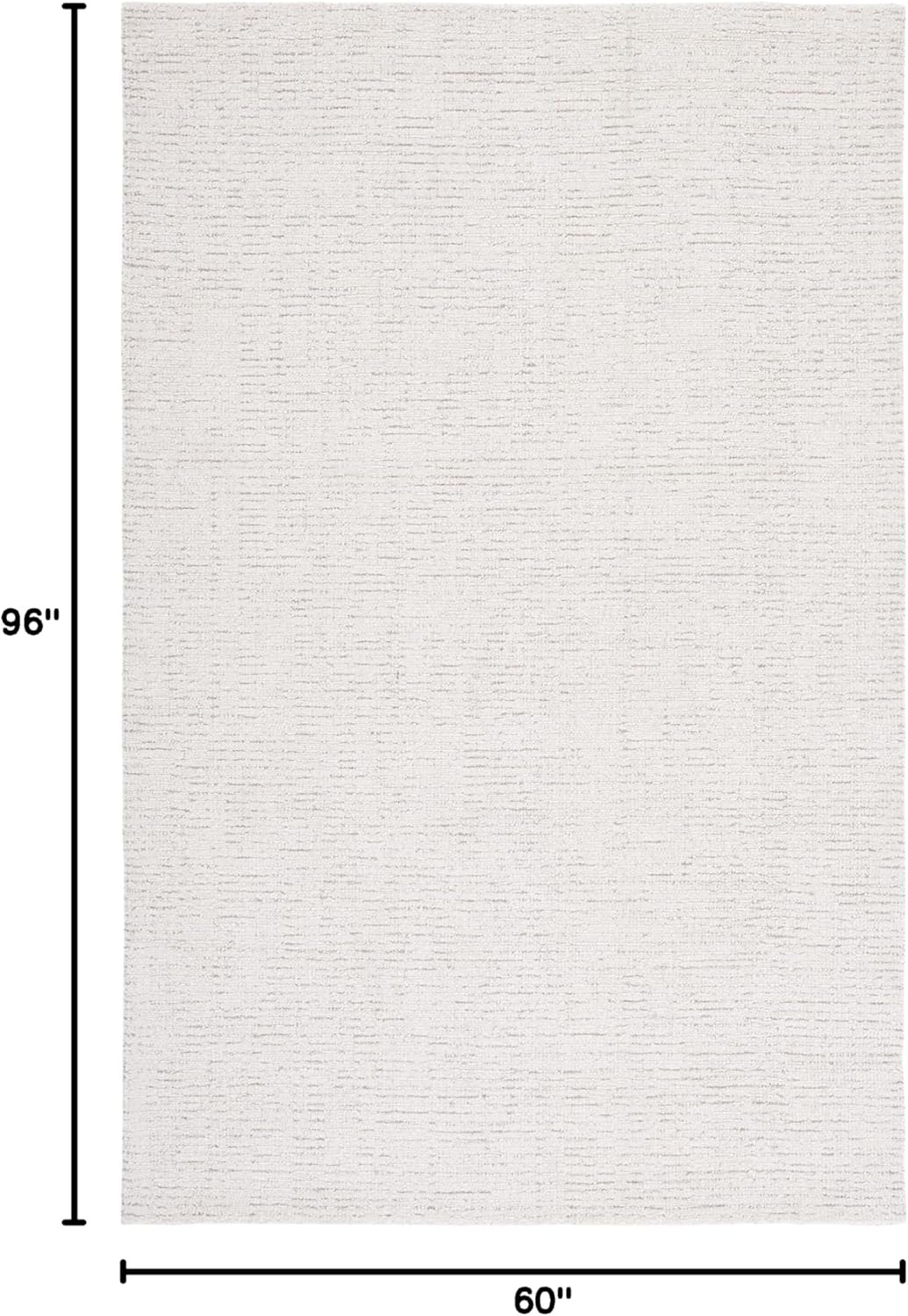 image:imageSAFAVIEH Area Rug 8x10 Abstract Collection Large Light Grey amp Ivory Handmade Wool Ideal for Living Room Bedroom Office Dining Space ABT468FIvoryBeige