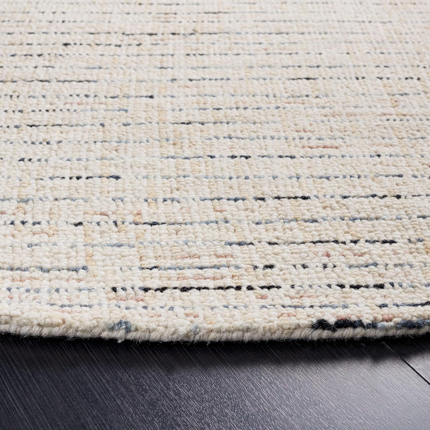 image:imageSAFAVIEH Area Rug 8x10 Abstract Collection Large Light Grey amp Ivory Handmade Wool Ideal for Living Room Bedroom Office Dining Space ABT468FIvoryBlue