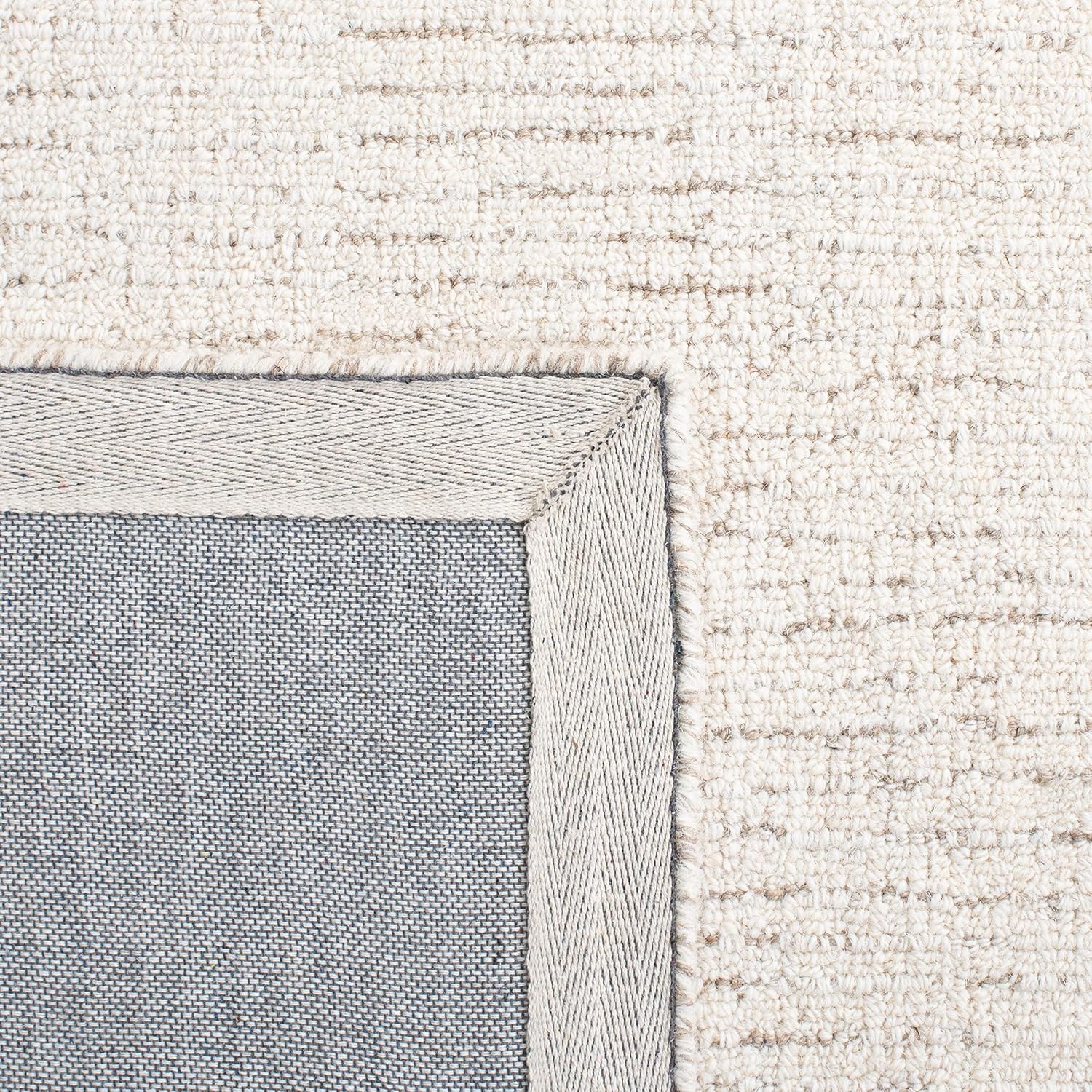 image:imageSAFAVIEH Area Rug 8x10 Abstract Collection Large Light Grey amp Ivory Handmade Wool Ideal for Living Room Bedroom Office Dining Space ABT468FIvoryBeige