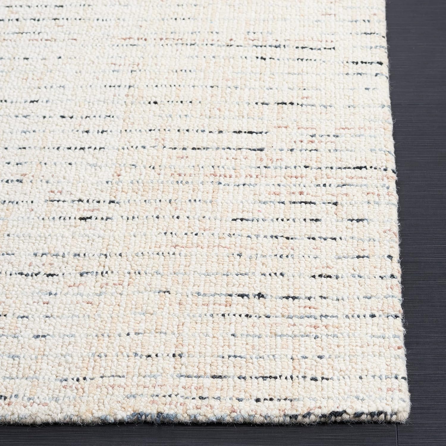image:imageSAFAVIEH Area Rug 8x10 Abstract Collection Large Light Grey amp Ivory Handmade Wool Ideal for Living Room Bedroom Office Dining Space ABT468FIvoryBlue