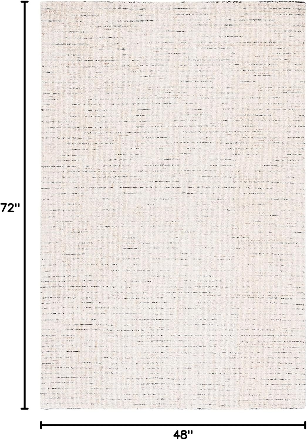 image:imageSAFAVIEH Area Rug 8x10 Abstract Collection Large Light Grey amp Ivory Handmade Wool Ideal for Living Room Bedroom Office Dining Space ABT468FIvoryBlue