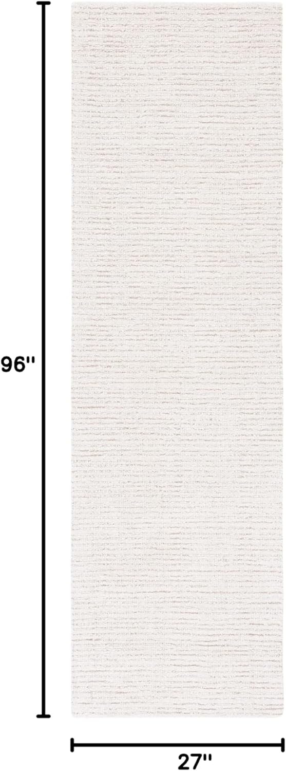image:imageSAFAVIEH Area Rug 8x10 Abstract Collection Large Light Grey amp Ivory Handmade Wool Ideal for Living Room Bedroom Office Dining Space ABT468FIvoryBeige
