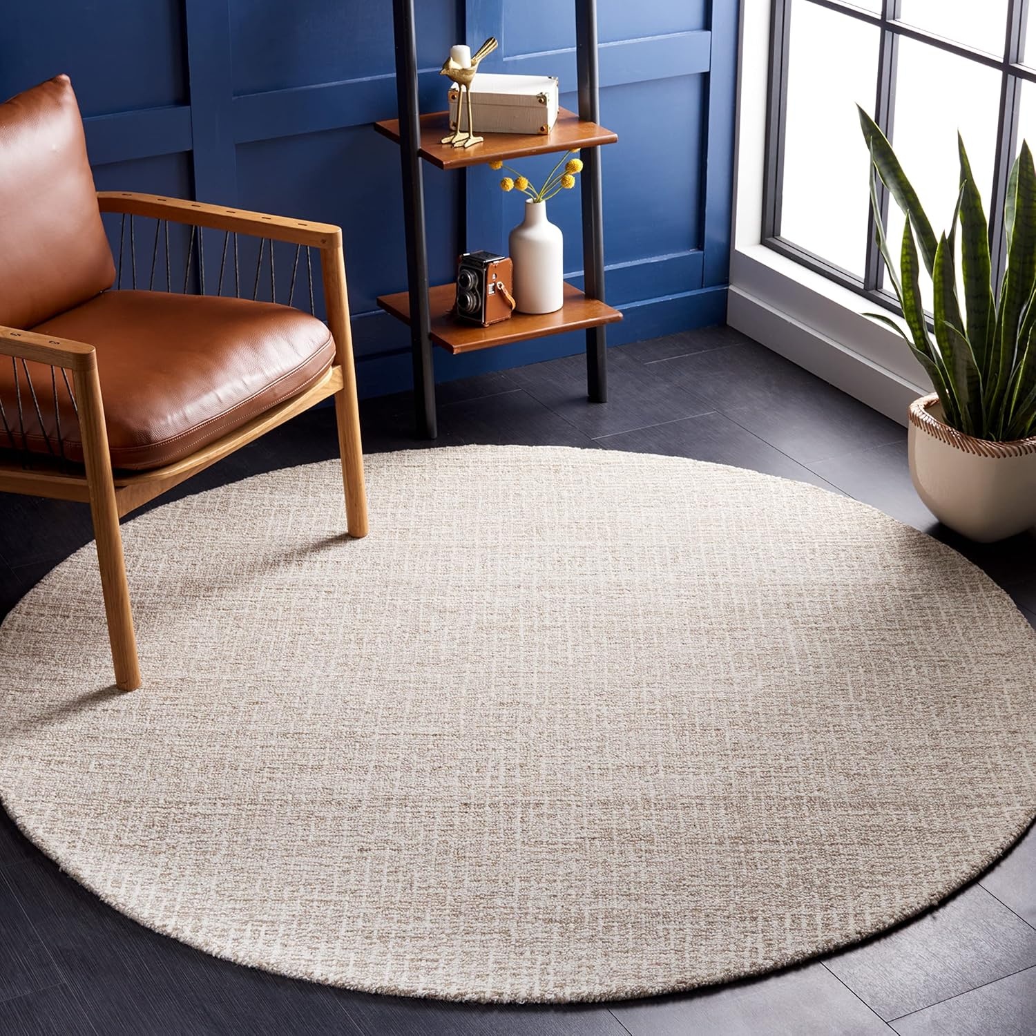 image:imageSAFAVIEH Area Rug 8x10 Abstract Collection Large Light Grey amp Ivory Handmade Wool Ideal for Living Room Bedroom Office Dining Space ABT468FIvoryGrey
