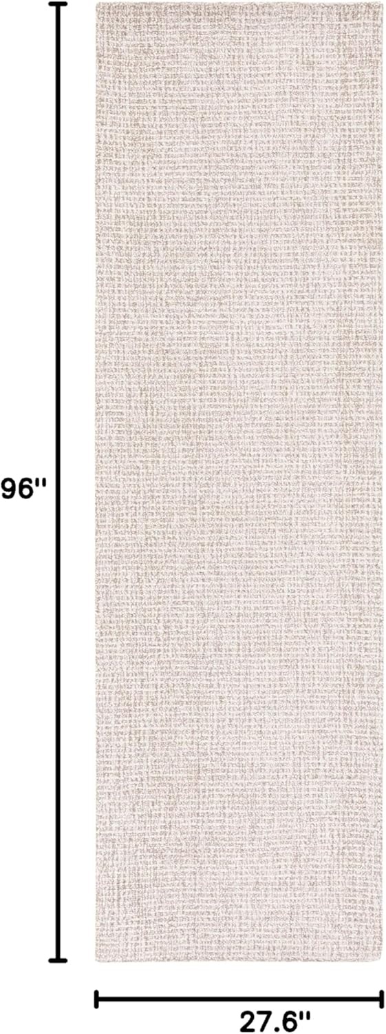 image:imageSAFAVIEH Area Rug 8x10 Abstract Collection Large Light Grey amp Ivory Handmade Wool Ideal for Living Room Bedroom Office Dining Space ABT468FIvoryGrey