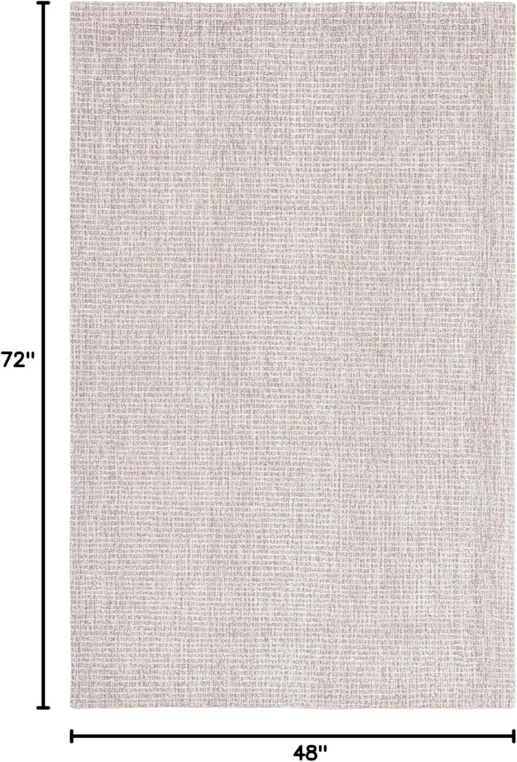image:imageSAFAVIEH Area Rug 8x10 Abstract Collection Large Light Grey amp Ivory Handmade Wool Ideal for Living Room Bedroom Office Dining Space ABT468FIvoryGrey