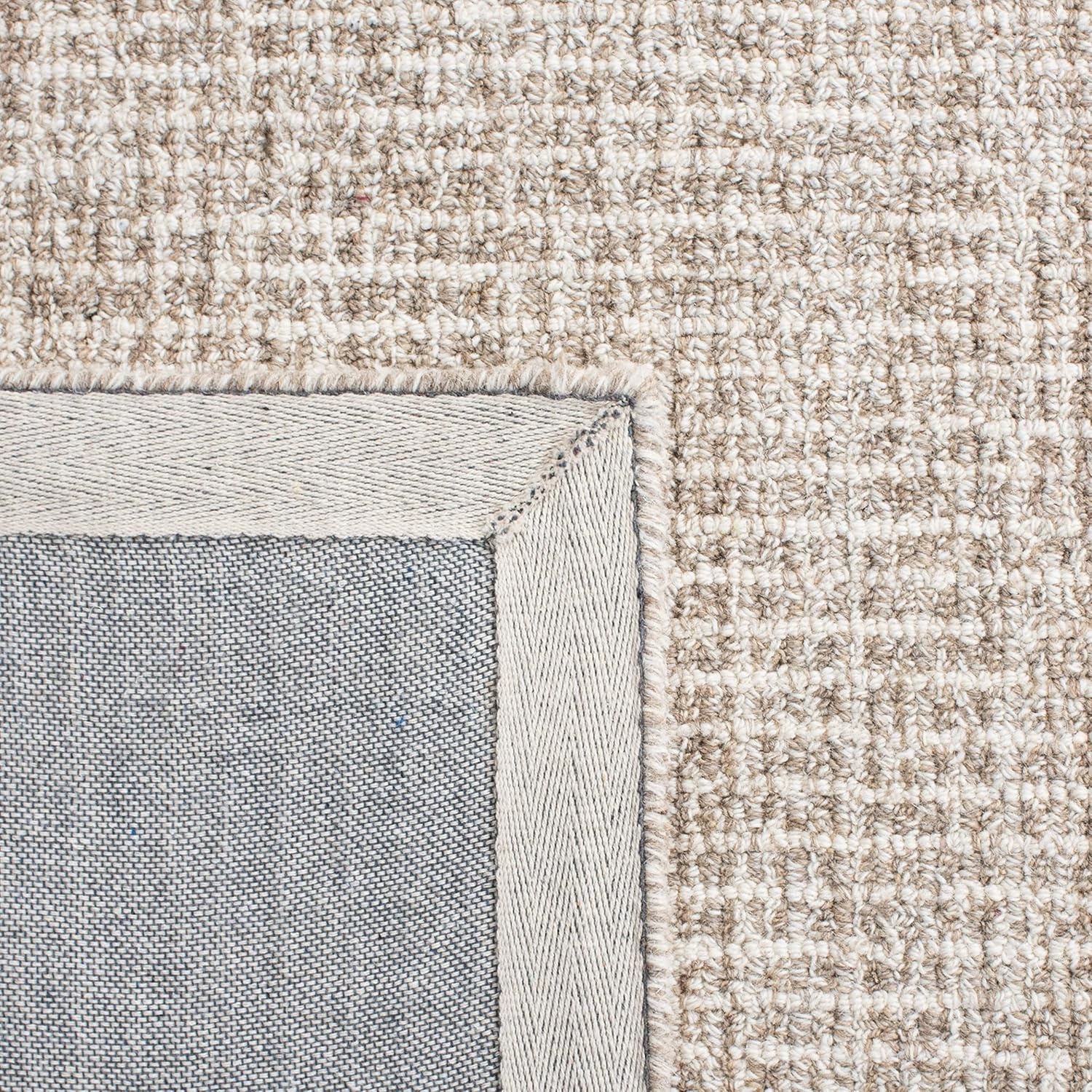 image:imageSAFAVIEH Area Rug 8x10 Abstract Collection Large Light Grey amp Ivory Handmade Wool Ideal for Living Room Bedroom Office Dining Space ABT468FIvoryGrey