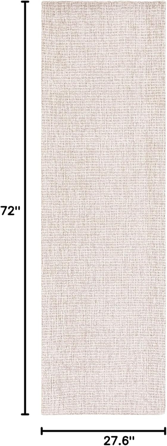 image:imageSAFAVIEH Area Rug 8x10 Abstract Collection Large Light Grey amp Ivory Handmade Wool Ideal for Living Room Bedroom Office Dining Space ABT468FIvoryGrey