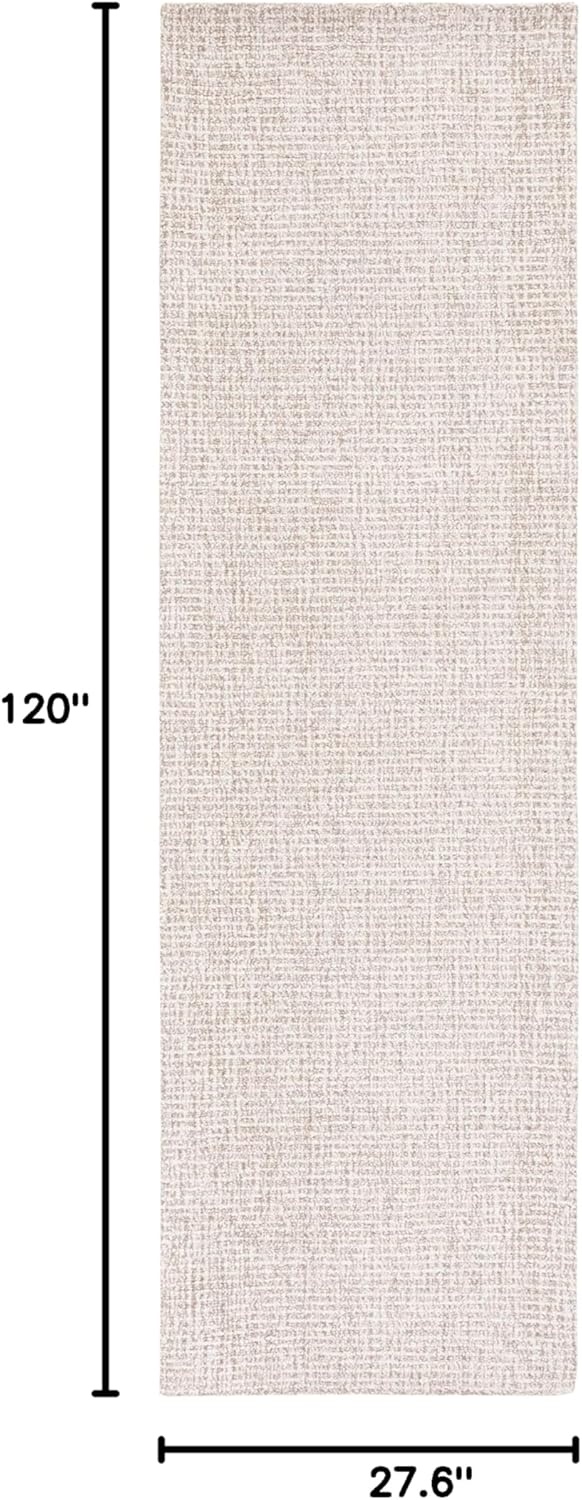 image:imageSAFAVIEH Area Rug 8x10 Abstract Collection Large Light Grey amp Ivory Handmade Wool Ideal for Living Room Bedroom Office Dining Space ABT468FIvoryGrey