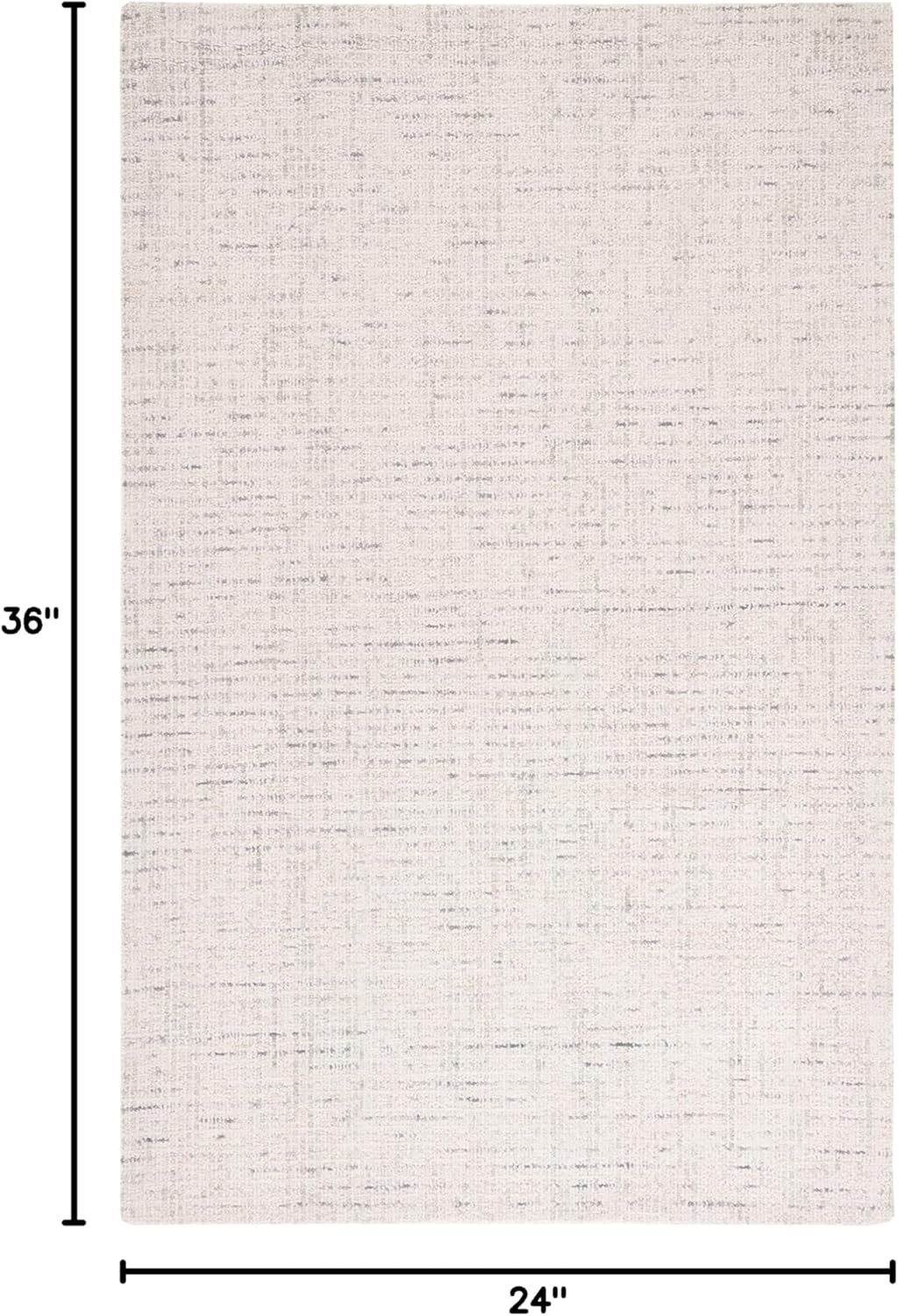 image:imageSAFAVIEH Area Rug 8x10 Abstract Collection Large Light Grey amp Ivory Handmade Wool Ideal for Living Room Bedroom Office Dining Space ABT468FIvoryLight Grey
