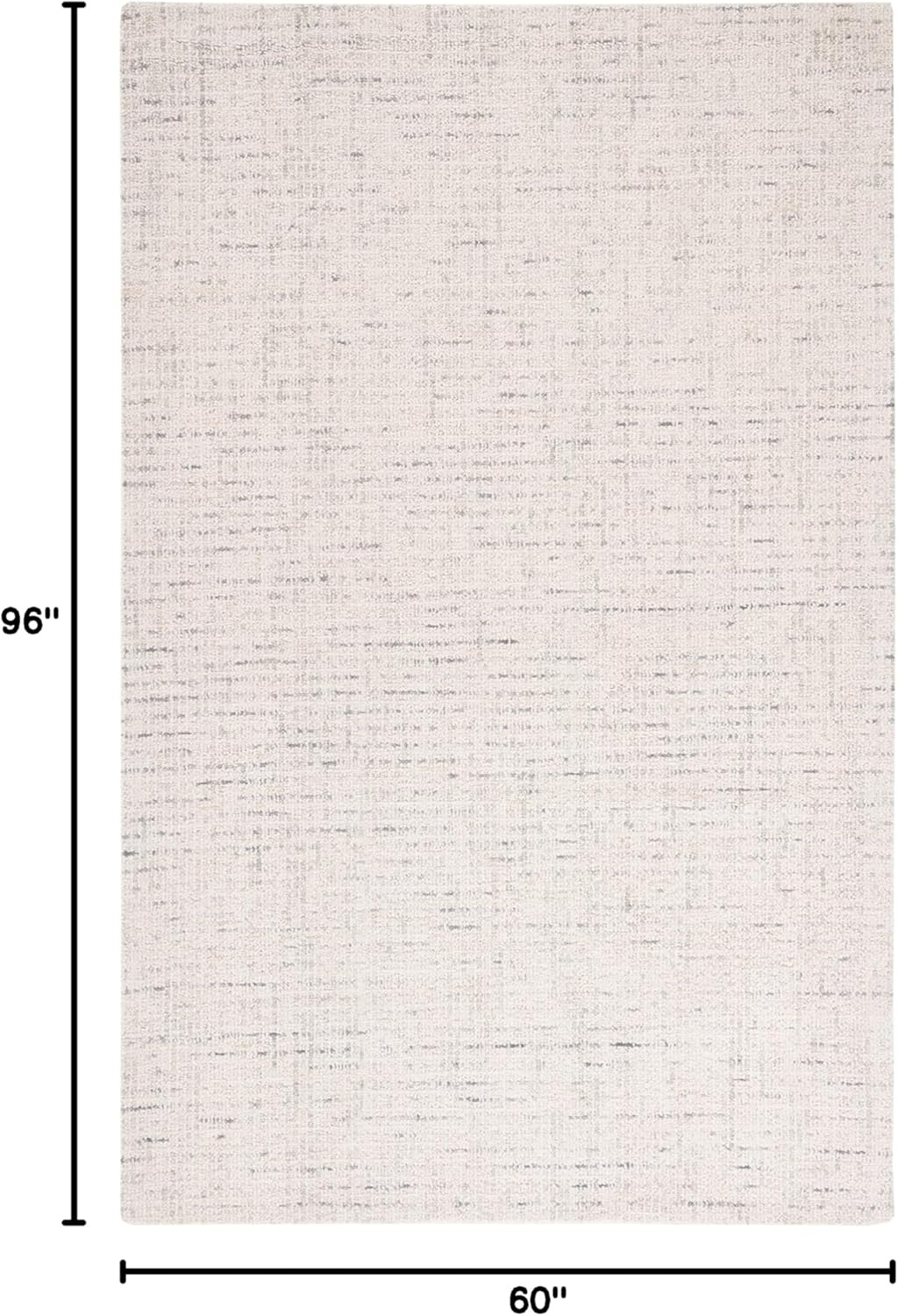 image:imageSAFAVIEH Area Rug 8x10 Abstract Collection Large Light Grey amp Ivory Handmade Wool Ideal for Living Room Bedroom Office Dining Space ABT468FIvoryLight Grey