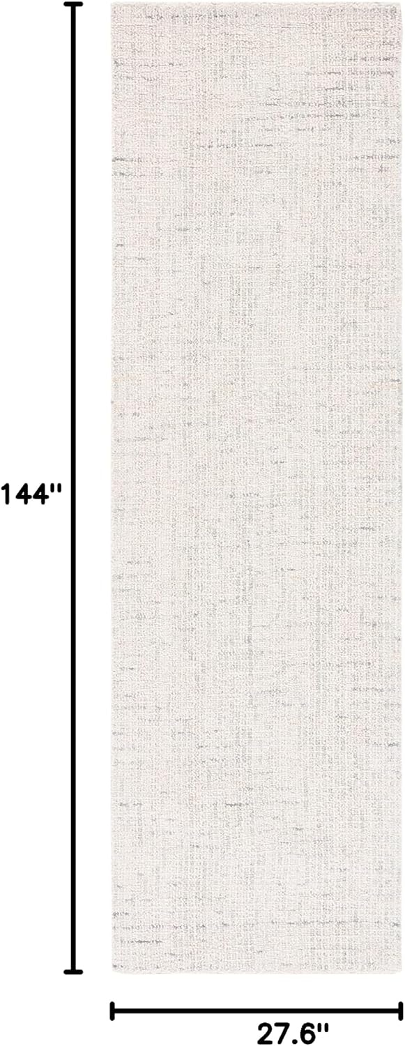 image:imageSAFAVIEH Area Rug 8x10 Abstract Collection Large Light Grey amp Ivory Handmade Wool Ideal for Living Room Bedroom Office Dining Space ABT468FIvoryLight Grey