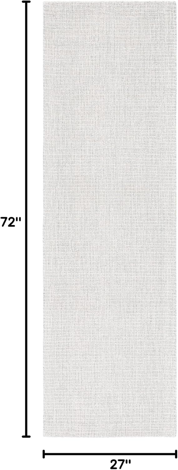 image:imageSAFAVIEH Area Rug 8x10 Abstract Collection Large Light Grey amp Ivory Handmade Wool Ideal for Living Room Bedroom Office Dining Space ABT468FLight GreyIvory