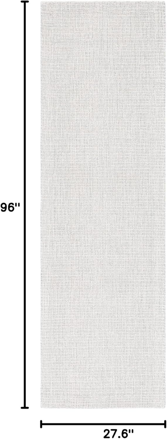 image:imageSAFAVIEH Area Rug 8x10 Abstract Collection Large Light Grey amp Ivory Handmade Wool Ideal for Living Room Bedroom Office Dining Space ABT468FLight GreyIvory