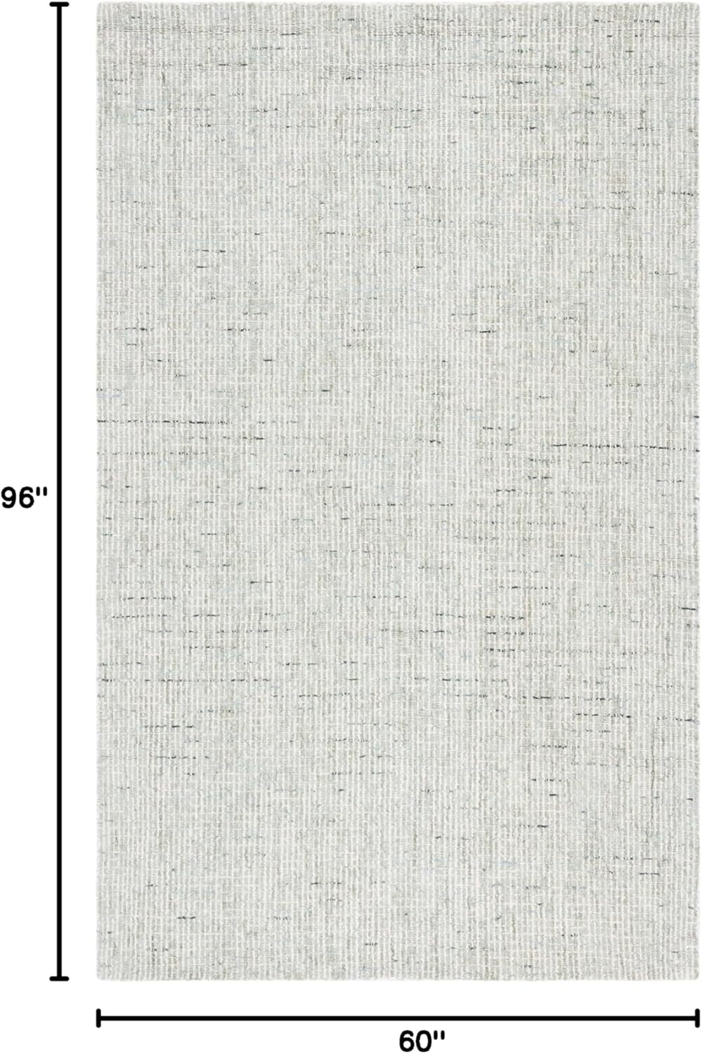 image:imageSAFAVIEH Area Rug 8x10 Abstract Collection Large Light Grey amp Ivory Handmade Wool Ideal for Living Room Bedroom Office Dining Space ABT468FSageIvory