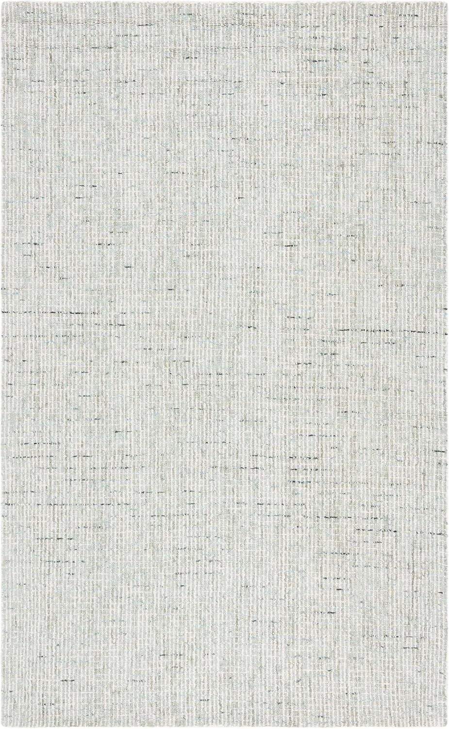 image:imageSAFAVIEH Area Rug 8x10 Abstract Collection Large Light Grey amp Ivory Handmade Wool Ideal for Living Room Bedroom Office Dining Space ABT468FSageIvory