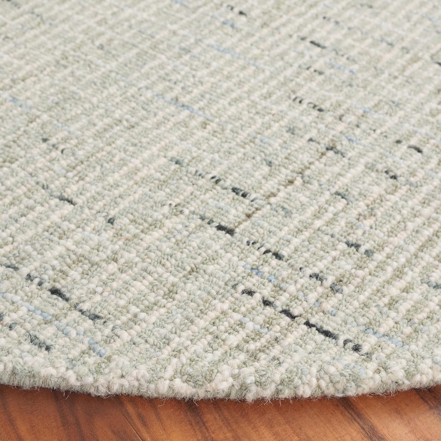 image:imageSAFAVIEH Area Rug 8x10 Abstract Collection Large Light Grey amp Ivory Handmade Wool Ideal for Living Room Bedroom Office Dining Space ABT468FSageIvory
